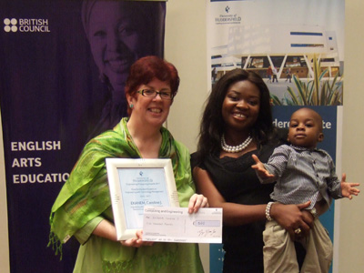 Caroline Ekanem receives the Fen Arthur Prize for the Best Overall Engineering Project in 2011
